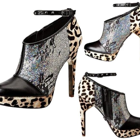 NEW NWT Rachel Roy Black Kadirah Platform Ankle Strap Boots/Booties Size: US 6 - Picture 5 of 7